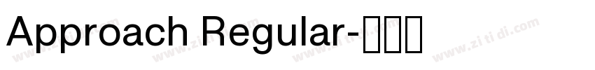 Approach Regular字体转换